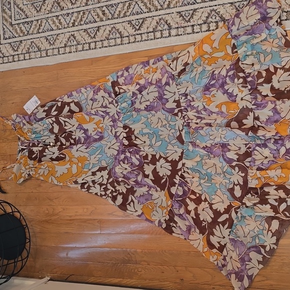 Floral Maxi Dress in Purple and Yellow - Picture 12 of 16